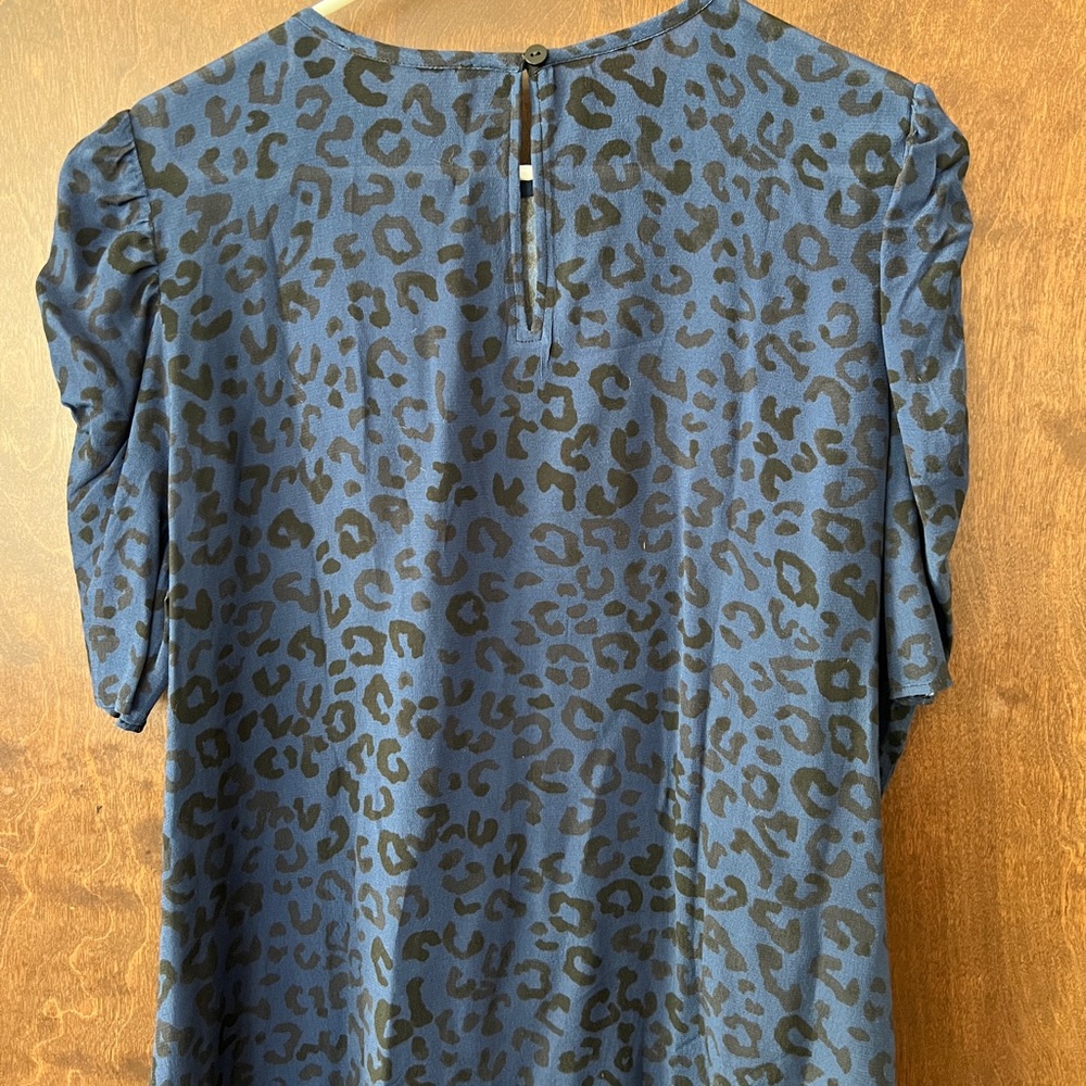 Loft Animal Print Ruffle Sleeve Top - Picture 3 of 3